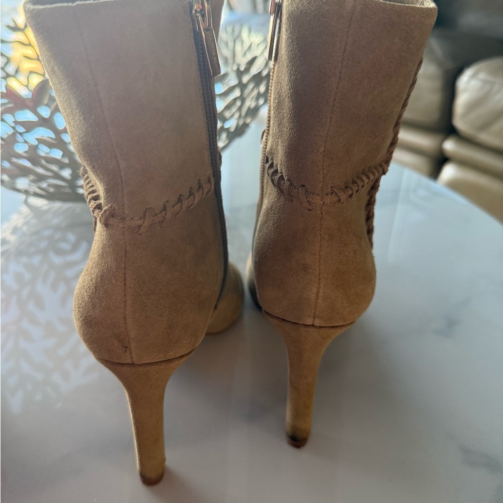 Vince Camuto Brown Suede Ankle Booties - Picture 5 of 12
